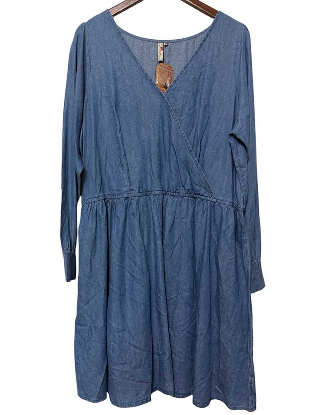 Red Camel Chambray Heritage Long Sleeve Dress Size 2X Boho Western Rodeo NWT